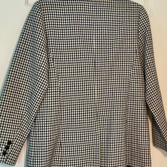 Talbots Blue and Ivory Plaid Blazer - Picture 7 of 13
